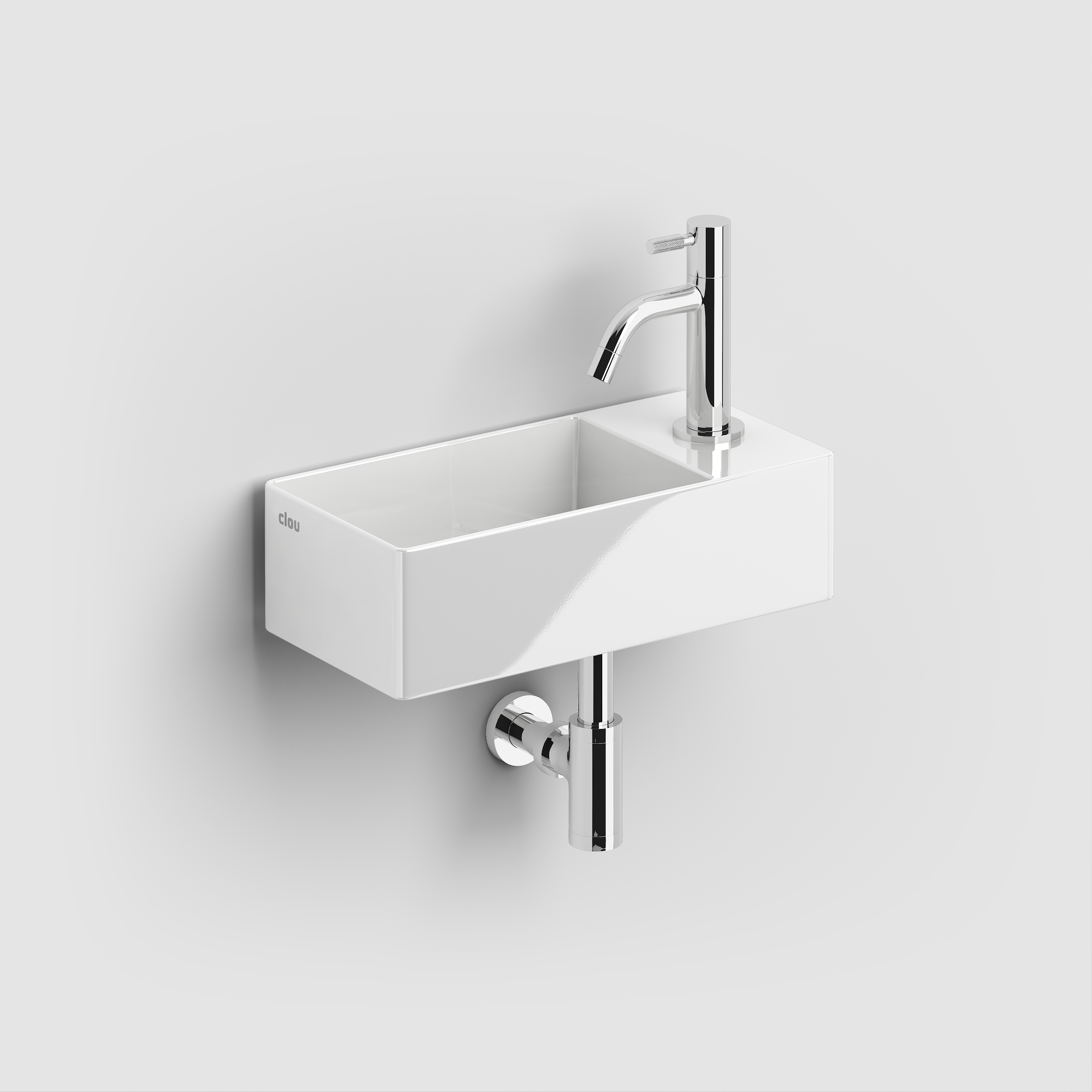Clou New Flush 3 fontein incl. plug met kraangat wit keramiek CL 03.03430.01